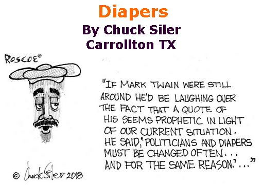 BlackCommentator.com March 08, 2018 - Issue 732: Diapers - Political Cartoon By Chuck Siler, Carrollton TX