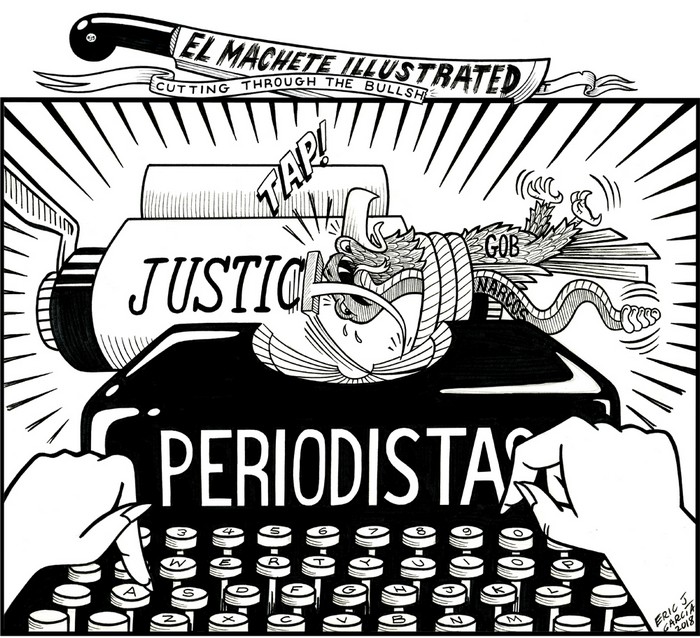 BlackCommentator.com March 22, 2018 - Issue 734: Periodistas (Journalists) - Political Cartoon By Eric Garcia, Chicago IL