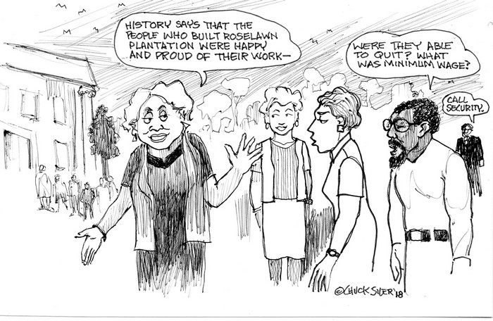 BlackCommentator.com April 05, 2018 - Issue 736: Happy Slaves - Political Cartoon By Chuck Siler, Carrollton TX