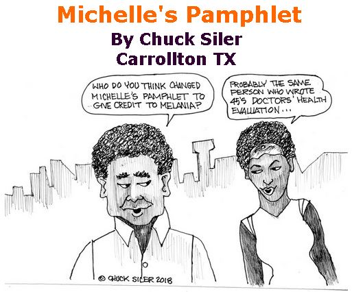 BlackCommentator.com May 17, 2018 - Issue 742: Michelle's Pamphlet - Political Cartoon By Chuck Siler, Carrollton TX