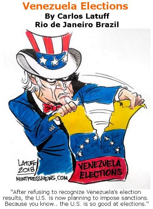 BlackCommentator.com June 07, 2018 - Issue 745: Venezuela Elections - Political Cartoon By Carlos Latuff, Rio de Janeiro Brazil