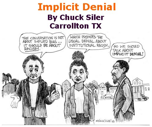 BlackCommentator.com June 14, 2018 - Issue 746: Implicit Denial - Political Cartoon By Chuck Siler, Carrollton TX