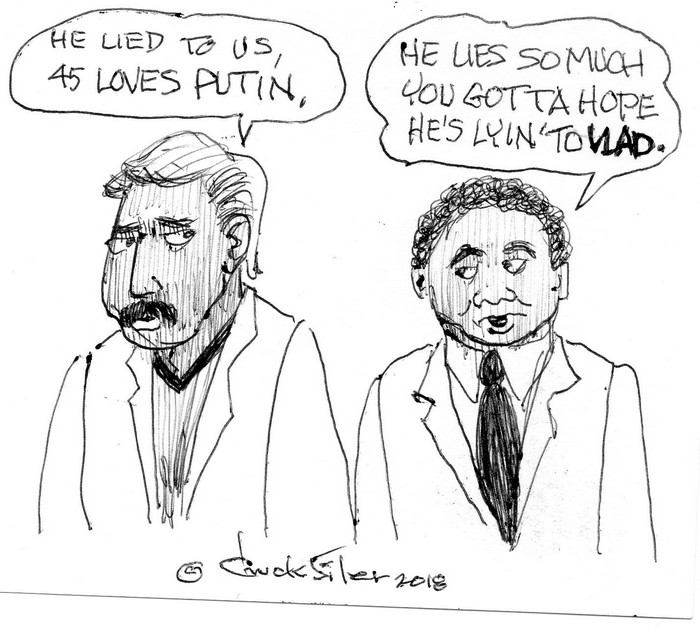 BlackCommentator.com July 26, 2018 - Issue 752: Vlad Love - Political Cartoon By Chuck Siler, Carrollton TX