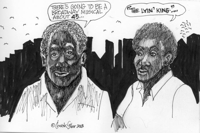 BlackCommentator.com September 06, 2018 - Issue 754: Lyin' King - Political Cartoon By Chuck Siler, Carrollton TX