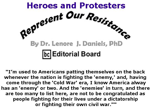 BlackCommentator.com September 13, 2018 - Issue 755: Heroes and Protesters - Represent Our Resistance By Dr. Lenore Daniels, PhD, BC Editorial Board