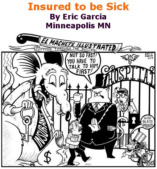 BlackCommentator.com November 08, 2018 - Issue 763: Insured to be Sick - Political Cartoon By Eric Garcia, Chicago IL