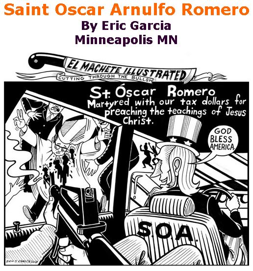 BlackCommentator.com November 29, 2018 - Issue 766: Saint Oscar Arnulfo Romero - Political Cartoon By Eric Garcia, Chicago IL
