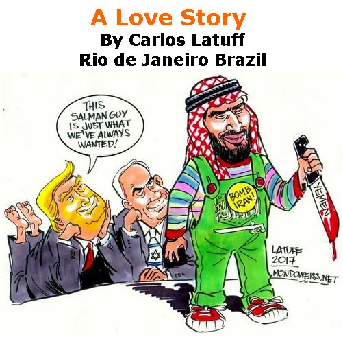 BlackCommentator.com December 06, 2018 - Issue 767: A Love Story - Political Cartoon By Carlos Latuff, Rio de Janeiro Brazil