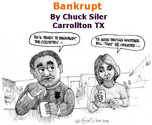 BlackCommentator.com January 24, 2019 - Issue 773: Bankrupt - Political Cartoon By Chuck Siler, Carrollton TX