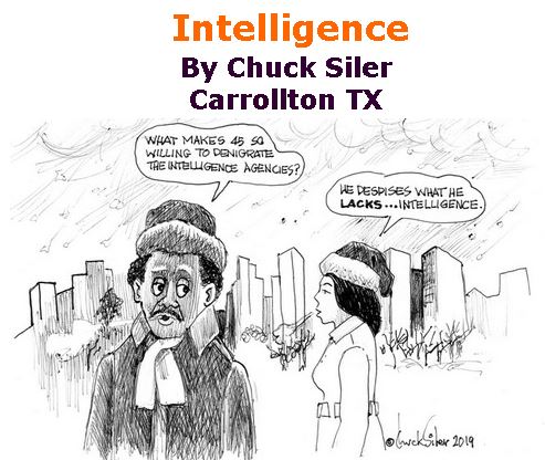 BlackCommentator.com February 07, 2019 - Issue 775: Intelligence - Political Cartoon By Chuck Siler, Carrollton TX