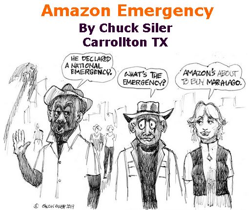 BlackCommentator.com February 28, 2019 - Issue 778: Amazon Emergency - Political Cartoon By Chuck Siler, Carrollton TX