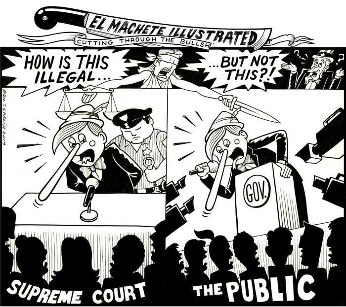 BlackCommentator.com March 07, 2019 - Issue 779: Pinocchio - Political Cartoon By Eric Garcia, Chicago IL