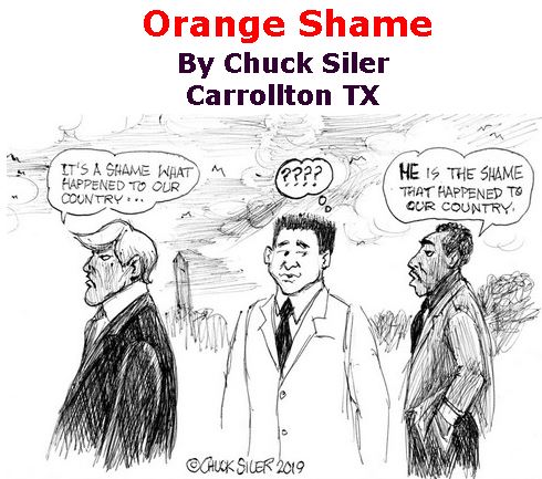 BlackCommentator.com April 04, 2019 - Issue 783: Orange Shame - Political Cartoon By Chuck Siler, Carrollton TX