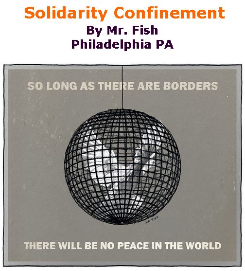 BlackCommentator.com April 11, 2019 - Issue 784: Solidarity Confinement - Political Cartoon By Mr. Fish, Philadelphia PA