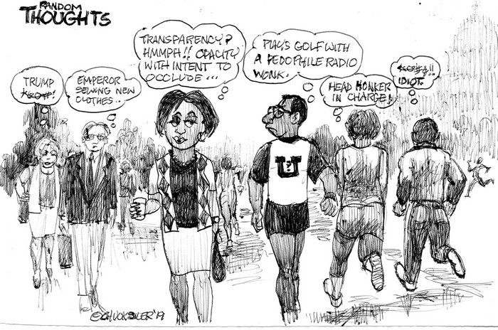 BlackCommentator.com May 09, 2019 - Issue 788: Random 45 Thoughts - Political Cartoon By Chuck Siler, Carrollton TX