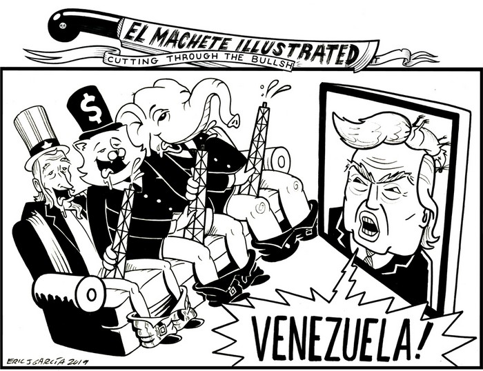 BlackCommentator.com May 23, 2019 - Issue 790: Venezuela - Political Cartoon By Eric Garcia, Minneapolis MN