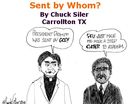 BlackCommentator.com Jan 16, 2020 - Issue 801: Sent by Whom? - Political Cartoon By Chuck Siler, Carrollton TX