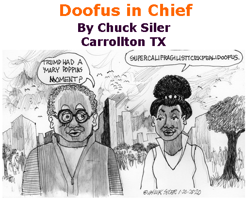 BlackCommentator.com Feb 06, 2020 - Issue 804: Doofus in Chief - Political Cartoon By Chuck Siler, Carrollton TX
