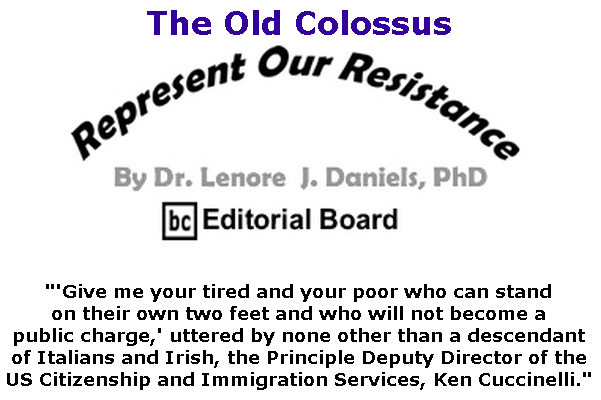 BlackCommentator.com Feb 06, 2020 - Issue 804: The Old Colossus - Represent Our Resistance By Dr. Lenore Daniels, PhD, BC Editorial Board