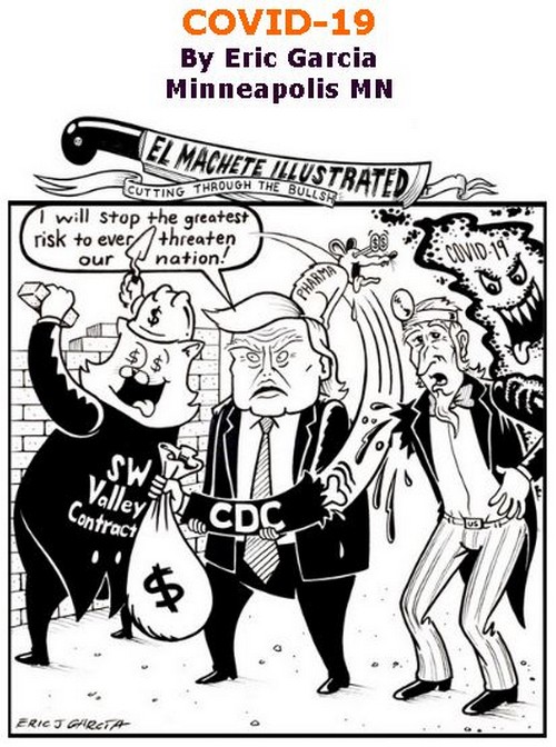 BlackCommentator.com Mar 19, 2020 - Issue 810: COVID-19 - Political Cartoon By Eric Garcia, Minneapolis MN