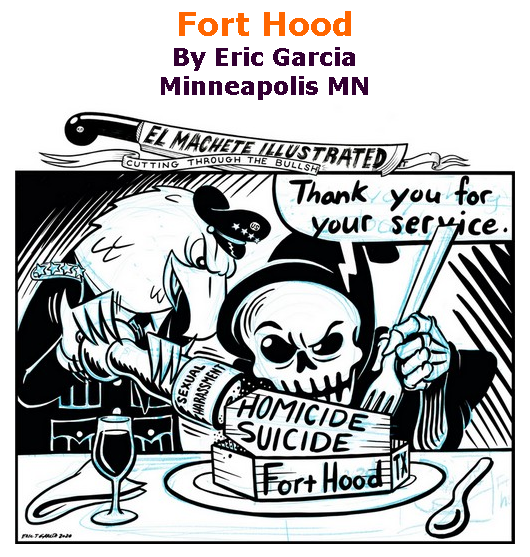 BlackCommentator.com Sept 17, 2020 - Issue 833: Fort Hood - Political Cartoon By Eric Garcia, Minneapolis MN