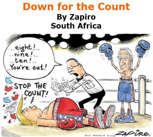 BlackCommentator.com Nov 19, 2020 - Issue 842: Down for the Count - Political Cartoon By Zapiro, South Africa