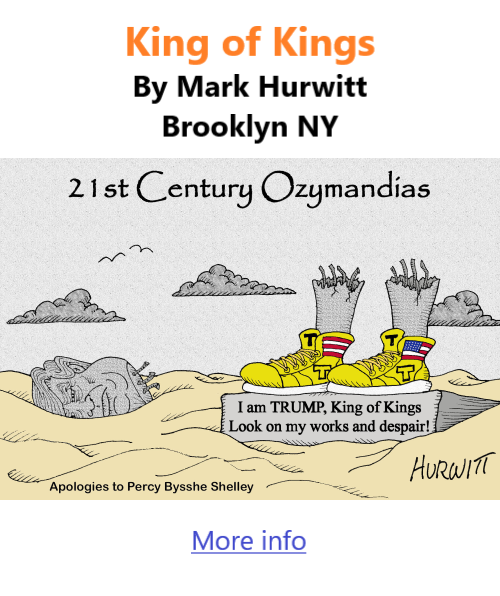 BlackCommentator.com December 4, 2025 - Issue 1066: King of Kings - Political Cartoon By Mark Hurwitt, Brooklyn NY