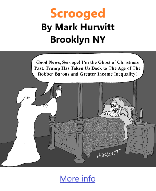 BlackCommentator.com December 18, 2025 - Issue 1068: Scrooged - Political Cartoon By Mark Hurwitt, Brooklyn NY