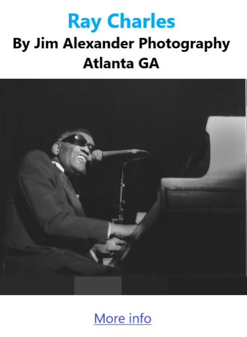 BlackCommentator.com June 18, 2026 - Issue 1090: Ray Charles - Art By Jim Alexander Photography, Atlanta GA