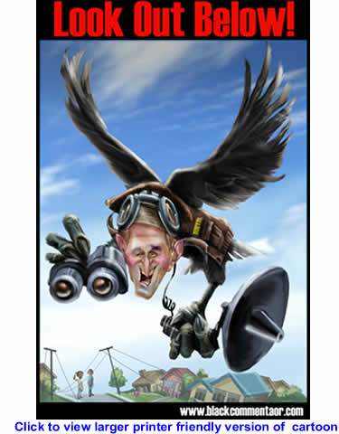 Cartoon: The Dubya Spy Bird - Look Out Below By 29