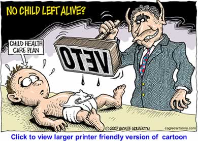 Political Cartoon: No Child Left Alive By Monte Wolverton, Cagle Cartoons