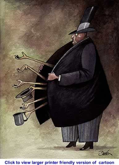 Political Cartoon: Rich Government, Poor People By Dario Castillejos, Dario La Crisis