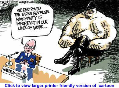 Political Cartoon: CIA Tapes By Pat Bagley, Salt Lake Tribune