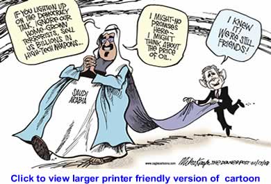 Political Cartoon: Our Saudi Friends By Mike Keefe, The Denver Post