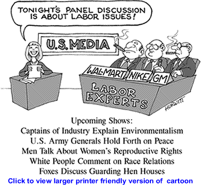 Political Cartoon: The Corporate Media By Mark Hurwitt