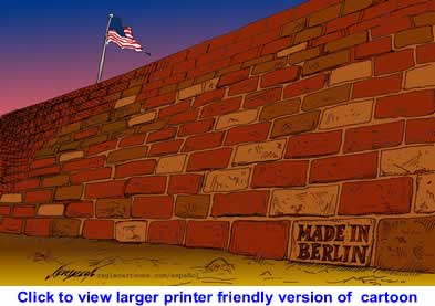 Political Cartoon: Recycled Wall By Nerilicon, CagleCartoons.com, Mexico City