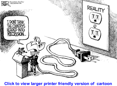 Political Cartoon: President Bush Disconnected By Nate Beeler, The Washington Examiner