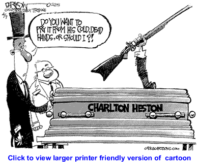 Political Cartoon: Let My Pistols Go