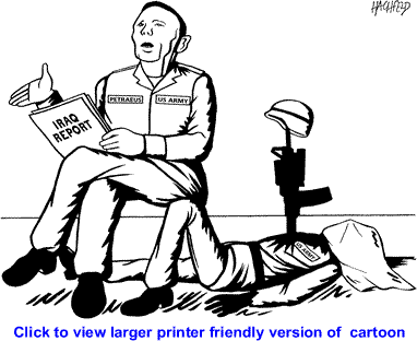 Political Cartoon: Petraeus Iraq Report