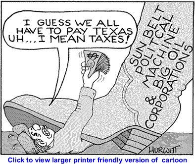 Political Cartoon: Texas Taxes
