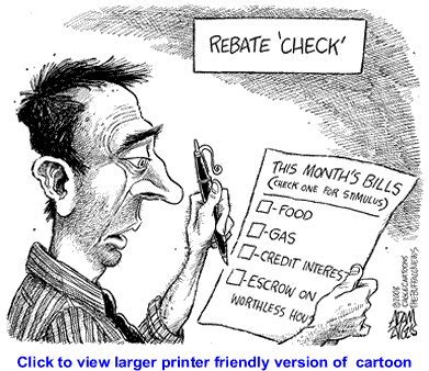 Political Cartoon: Rebate Check By Adam Zyglis, The Buffalo News