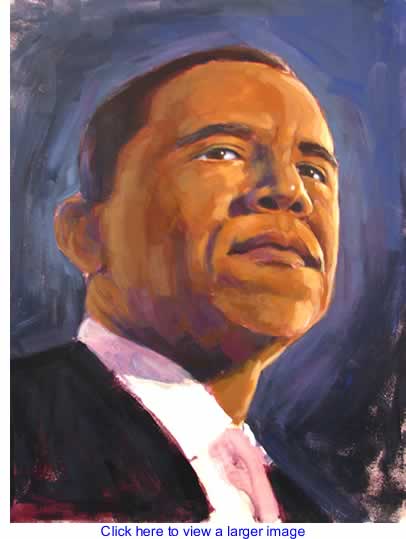 Art: Barack Obama Portrait By London Ladd