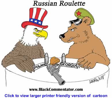 Political Cartoon: Russian Roulette By Mark Hurwitt