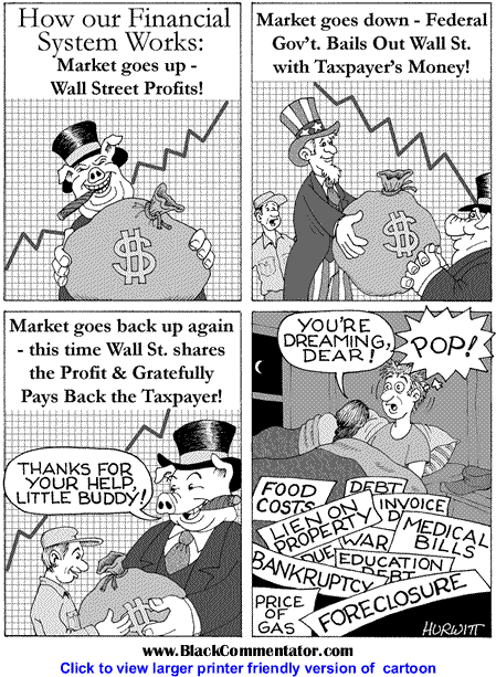Political Cartoon: American Financial System By Mark Hurwitt