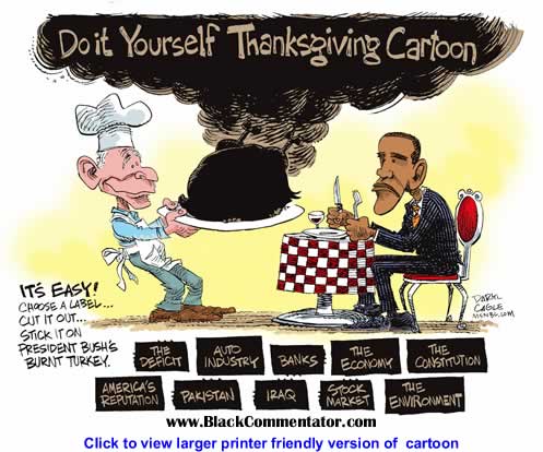 Political Cartoon: Do it Yourself Thanksgiving Cartoon By Daryl Cagle, MSNBC.com