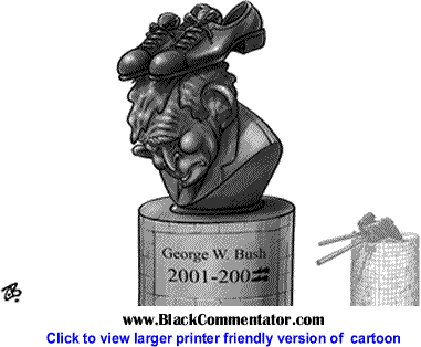 Political Cartoon: Legacy Bust of Bush By Emad Hajjaj, Jordan