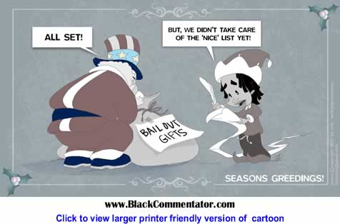 Political Cartoon: Seasons Greedings By Justus