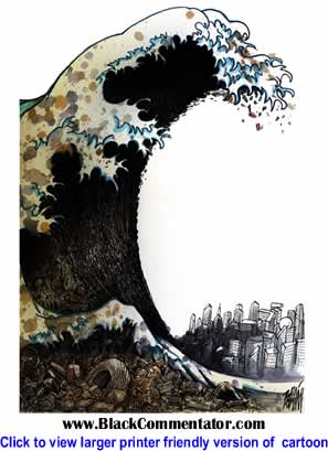 Political Cartoon: Economic Garbage Tidal Wave By Arcadio Esquivel, Cagle Cartoons, La Prensa, Panama