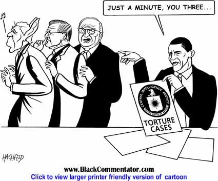 Political Cartoon: CIA Torture Cases By Rainer Hachfeld, Neues Deutschland, Germany