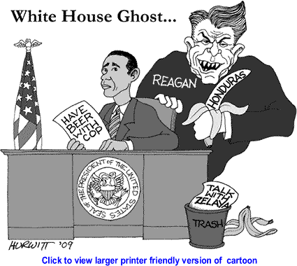 Political Cartoon: White House Ghost... By Mark Hurwitt